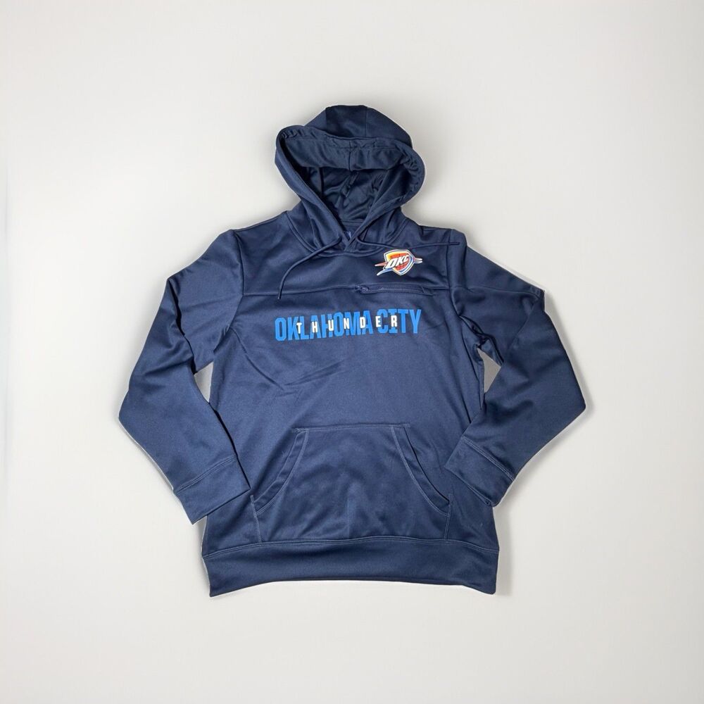 NWOT Oklahoma City Thunder NBA Hoodie Men’s Medium Navy Blue Pullover OKC